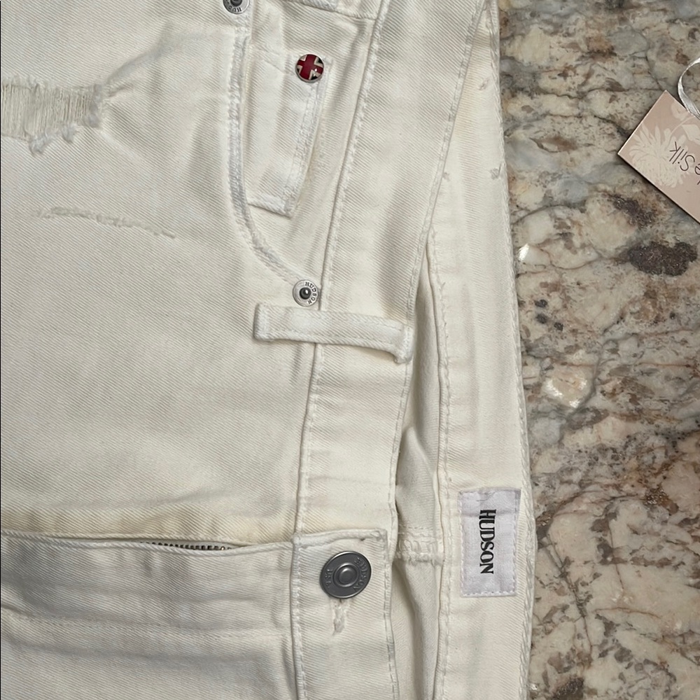 Hudson white Distressed Skinny Jeans - Picture 3 of 5